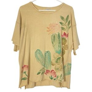 Dr. Collectors Cactus Tee Shirt Womens Size Medium Model T Joshua Tree Floral